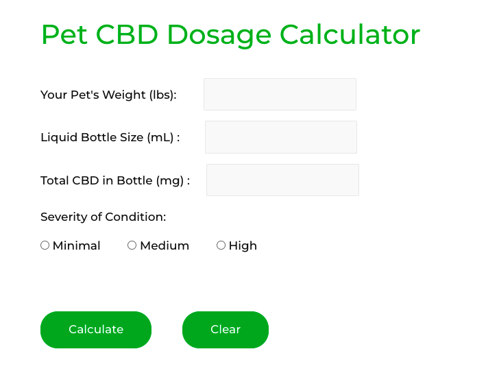 Discover the Perfect Pet CBD Dosage with Our Easy Calculator